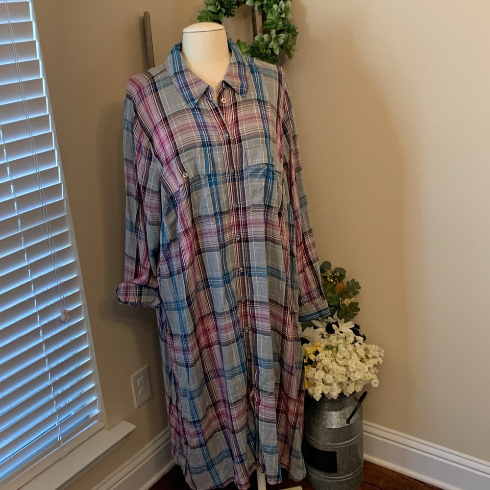 NWT Lane Bryant casual midi shirt dress